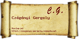 Czégényi Gergely névjegykártya