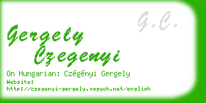 gergely czegenyi business card