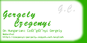 gergely czegenyi business card